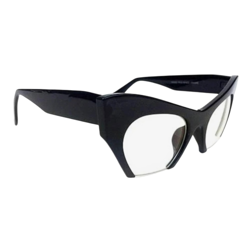 Cat Eye Eyeglasses Womens OS Black New Oversized Winged Blue Light KS1586 - Picture 4 of 7